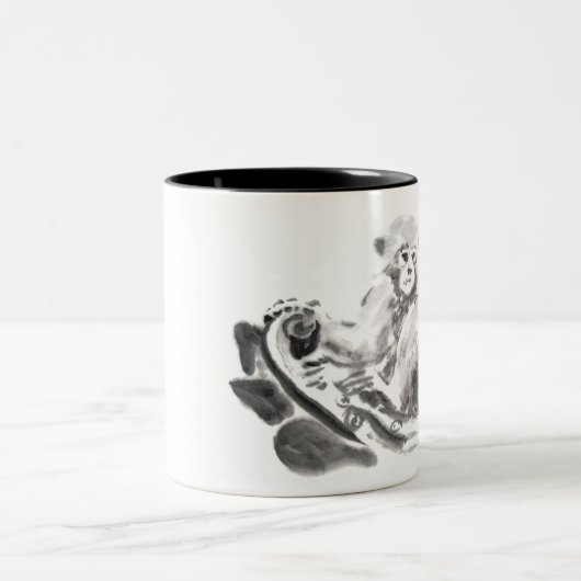 Ursprüngliche Malerei-chinesische Zweifarbige Tasse (Mittel)