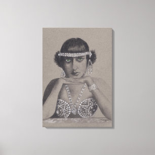 Ursprüngliche Malerei des Stummfilm-Sternes Leinwanddruck