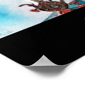 URSPRÜNGLICHE MALEREI / DRUCK, ROTE ROSEN UND HAWK POSTER (Ecke)