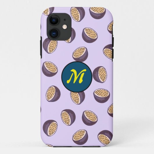 Ursprüngliche mit Monogramm niedliche Passionsfruc Case-Mate iPhone Hülle (Rückseite)