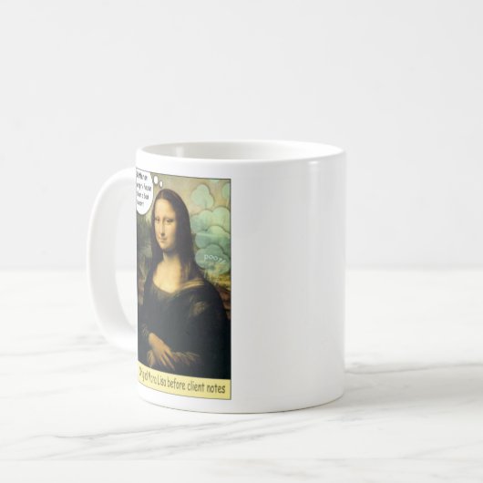 "Ursprüngliche" Mona Lisa Schale Kaffeetasse (Vorderseite Links)
