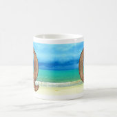 Ursprüngliche Monogram Holzbrief Q Beach Ocean Sze Kaffeetasse (Mittel)