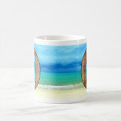 Ursprüngliche Monogram Holzbuchstabe O Beach Ocean Kaffeetasse (Mittel)