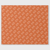 Ursprüngliche Orange Spicy Monogram Geschenkpapier (Flach)