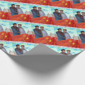 Ursprüngliche Propaganda Mao tse tung und Joseph S Geschenkpapier (Ecke)