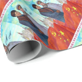 Ursprüngliche Propaganda Mao tse tung und Joseph S Geschenkpapier (Rolleneckpunkt)