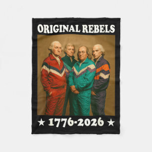 Ursprüngliche Rebellen 17762026 Lustige Gründervät Fleecedecke