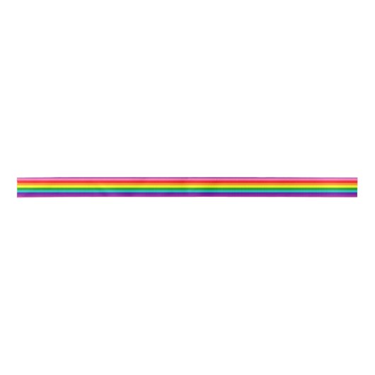 Ursprüngliche Regenbogen-Stolz-Flagge Satinband (Vorderseite)