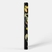 Ursprüngliche schöne Wildblumen Feminine Schwarzes iPhone Hülle (Rechte Seite)