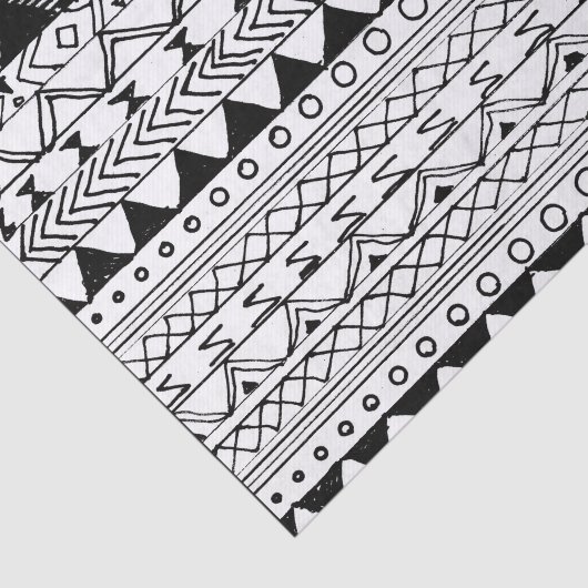 Ursprüngliche Schwarz-weiße Hand gezeichnetes Seidenpapier (Ausschnitt)