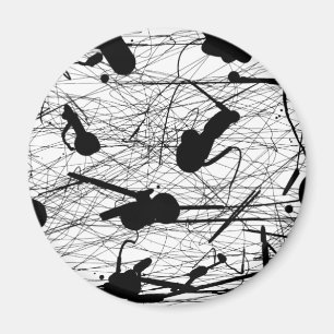 Ursprüngliche schwarze Spritzer-Malerei Magnet