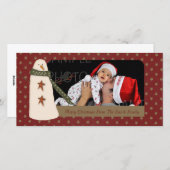 Ursprüngliche Snowman-Feiertags-Foto-Karte Feiertagskarte (Vorne/Hinten)