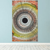 Ursprüngliche Spin-Art Leinwanddruck (Insitu (Holzboden))