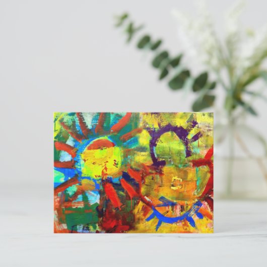 Ursprüngliche Sun Postkarte (Stehend Vorderseite)