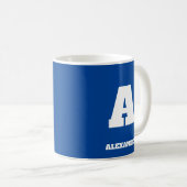 Ursprüngliche Tasse für seinen blauen Big Letter (VorderseiteRechts)