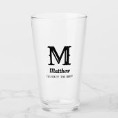 Ursprüngliche Trauzeugen Mit Monogramm Vater der B Glas (Vorderseite)
