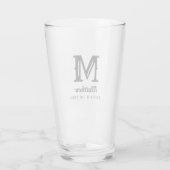 Ursprüngliche Typografie Mit Monogramm Vater des B Glas (Rückseite)
