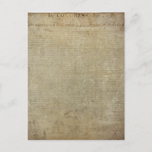 Ursprüngliche Unabhängigkeitserklärung Postkarte (Vorderseite)