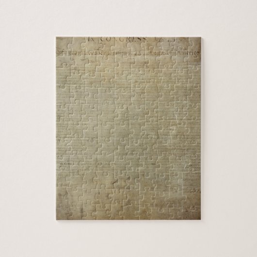 Ursprüngliche Unabhängigkeitserklärung Puzzle (Vertikal)