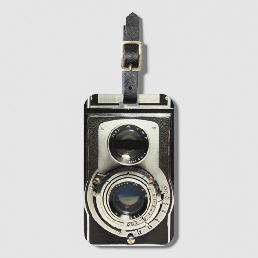 Ursprüngliche Vintage Kamera Gepäckanhänger (Vorderseite Vertikal)