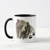 Ursprüngliche Wasserfarbe Grizzly Bären Tierart Tasse (Links)