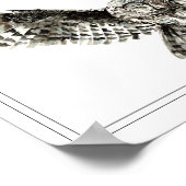 Ursprüngliche Wasserfarbe markende oder jagende Vö Poster (Ecke)