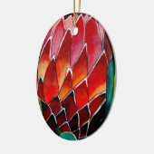 Ursprüngliche Wasserfarbekunst der roten Keramik Ornament (Links)