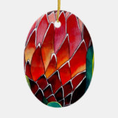 Ursprüngliche Wasserfarbekunst der roten Keramik Ornament (Vorne)