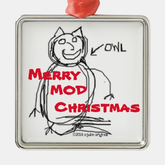 Ursprüngliche Weihnachtsverzierung 2015 Julie Silbernes Ornament (Vorne)