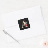 Ursprüngliche Winterferien Buchstabe A Quadratischer Aufkleber (Umschlag)