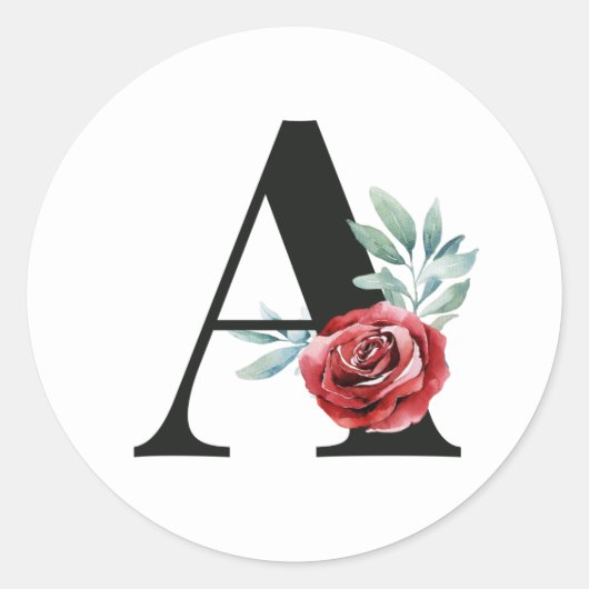 Ursprüngliche Winterferien Buchstabe A Runder Aufkleber (Vorderseite)