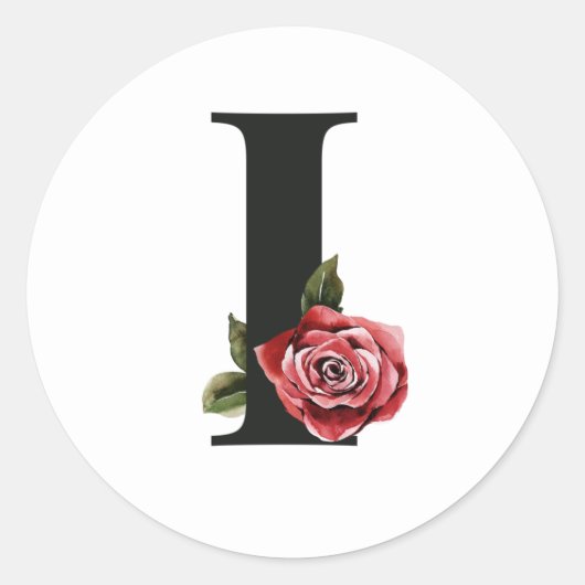 Ursprüngliche Winterferien Buchstabe I Runder Aufkleber (Vorderseite)