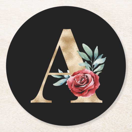 Ursprüngliche Winterferien Untersetzer Buchstabe A (Vorderseite)