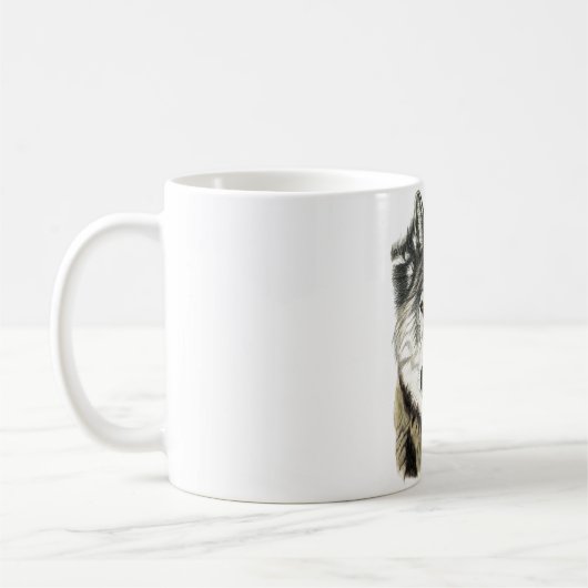 Ursprüngliche Wolf-Kunst-Tasse Kaffeetasse (Links)