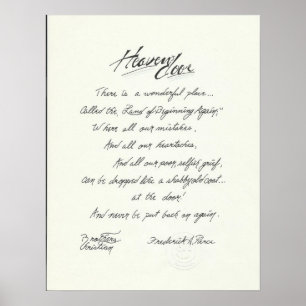 Ursprünglichen Gedichtes u. Kunst durch Poster