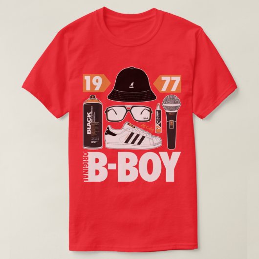 Ursprünglicher B-Junge angesagter Graffiti Lux DJ T-Shirt (Design vorne)