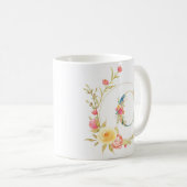 Ursprünglicher Blumenbrief Blumenrahmen Kaffeetasse (VorderseiteRechts)