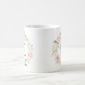 Ursprünglicher Blumenbrief E Blumenrahmen Kaffeetasse (Mittel)