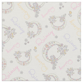 Ursprünglicher Buchstabe Q individuelle Name Quinc Stoff