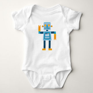 Ursprünglicher Cartoonblau Roboter Baby Strampler