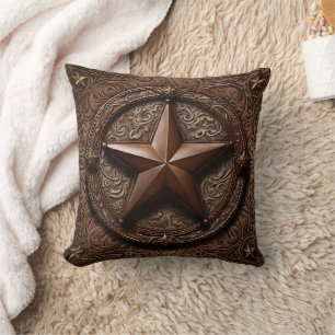 Ursprünglicher Cowboy Brown Country Western Texas  Kissen