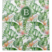 Ursprünglicher Duschvorhang für tropische Blätter (Vorderseite)