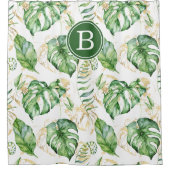 Ursprünglicher Duschvorhang für tropische Blätter (Vorderseite)