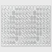 Ursprünglicher Entwurf Schwarzweiss-Dominosymbole Geschenkpapier (Flach)