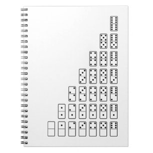 Ursprünglicher Entwurf Schwarzweiss-Dominosymbole Notizblock
