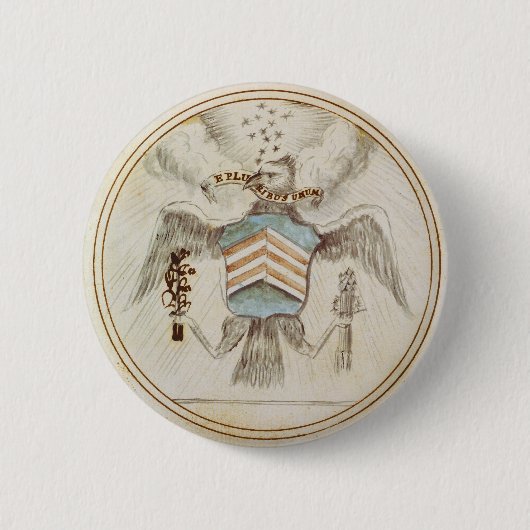 Ursprünglicher Entwurfs-großes Siegel der Button (Vorderseite)