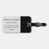 Ursprünglicher Farbblock Schwarz/Grau Gepäckanhänger (Rückseite horizontal)