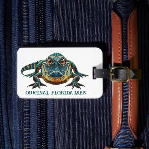 Ursprünglicher Florida-Mann mit Alligator Gepäckanhänger