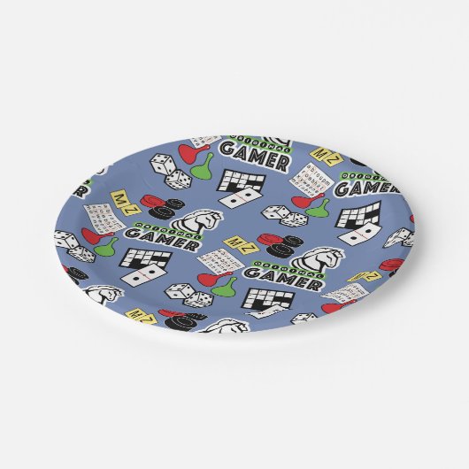 Ursprünglicher Gamer Pappteller (Schrägansicht)
