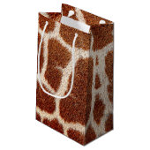 Ursprünglicher Giraffenpelz Kleine Geschenktüte (Rückseite Schrägansicht)